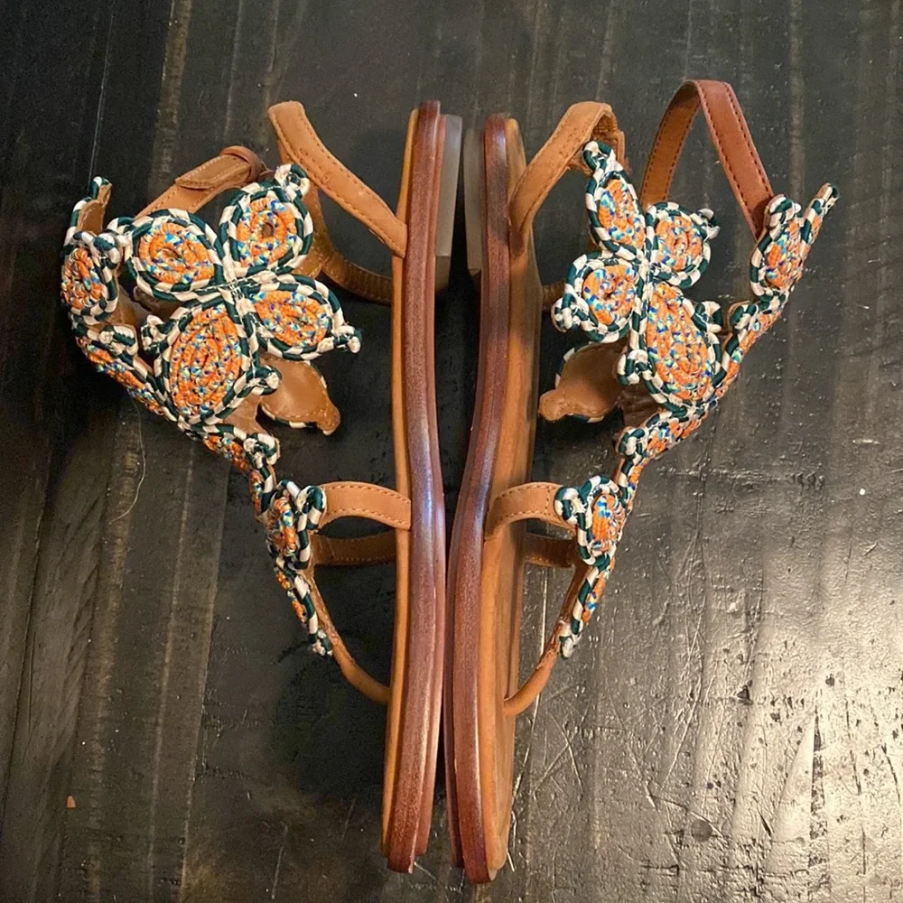 Tory Burch Palisade flat sandal (Size 5.5)